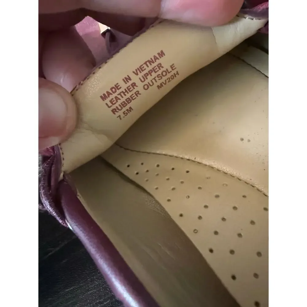 Michael Kors Sutton Moc Dark Berry Leather Flat Loafers Sz. 7.5